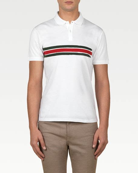 gucci green striped shirt|gucci shirt red and green.